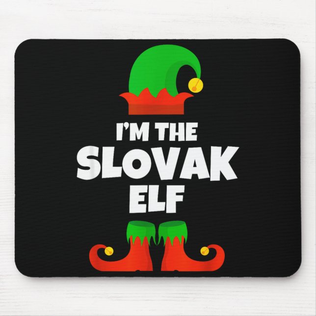 I'm The Slovak Elf Family Pajama Christmas Funny S Mouse Pad (Front)