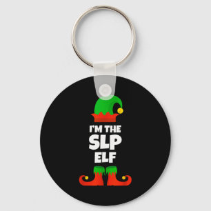 I'm The Slp Elf Family Pajama Christmas Speech Lan Keychain