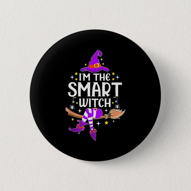 I'm The Smart Witch Halloween Matching Group Costu 2 Inch Round Button (Front)