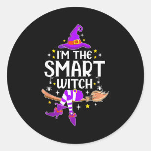 I'm The Smart Witch Halloween Matching Group Costu Classic Round Sticker