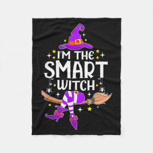 I'm The Smart Witch Halloween Matching Group Costu Fleece Blanket