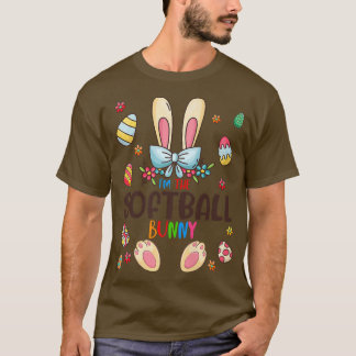 I'm The Softball Bunny Easter Day Matching Family  T-Shirt