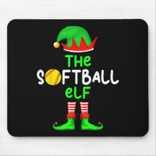 I'm The Softball Elf Christmas Family Matching Paj Mouse Pad