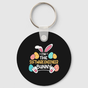 Im The Software Engineer Bunny Developer Easter  Keychain