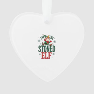 Im The Stoned Elf Vintage Christmas Dabbing Unicor Ornament