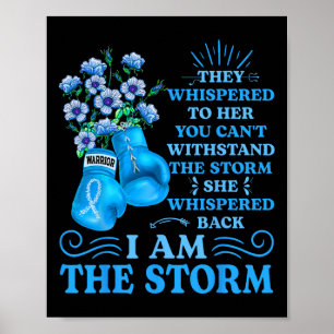 I'm The Storm Boxing Warrior Blue Ribbon Women Col Poster