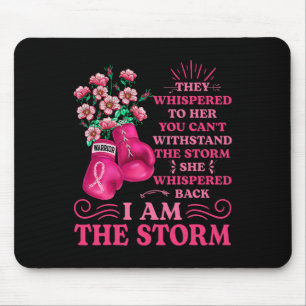 I'm The Storm Boxing Warrior Pink Ribbon Women Bre Mouse Pad