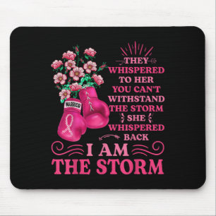 Im The Storm Boxing Warrior Pink Ribbon Women Brea Mouse Pad