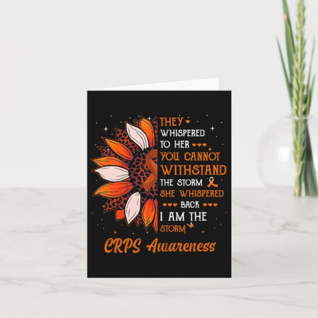 I'm The Storm Crps Awareness Month Warrior Orange  Card (Front)