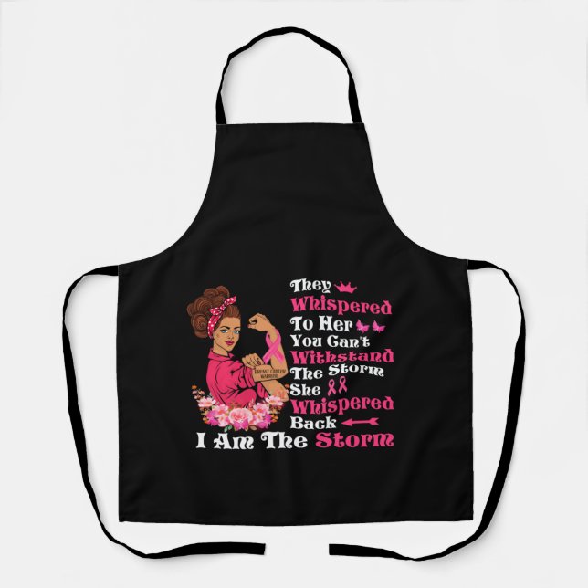 I'm The Storm Strong Women Breast Cancer Warrior Apron (Front)