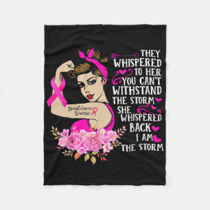 I'm The Storm Strong Women Breast Cancer Warrior P Fleece Blanket