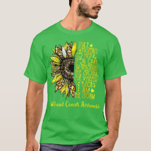 I'm The Storm Sunflower Leopard Childhood Cancer W T-Shirt