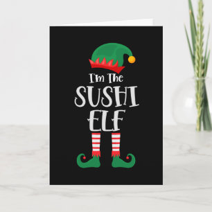 Im The Sushi Elf Matching Christmas Card