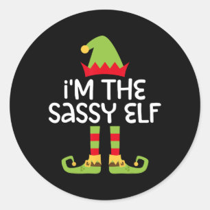 I'm The Sy Elf Matching Christmas Elf Classic Round Sticker
