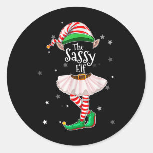 Im The Sy Elf Matching Christmas For Teen Girls Ki Classic Round Sticker