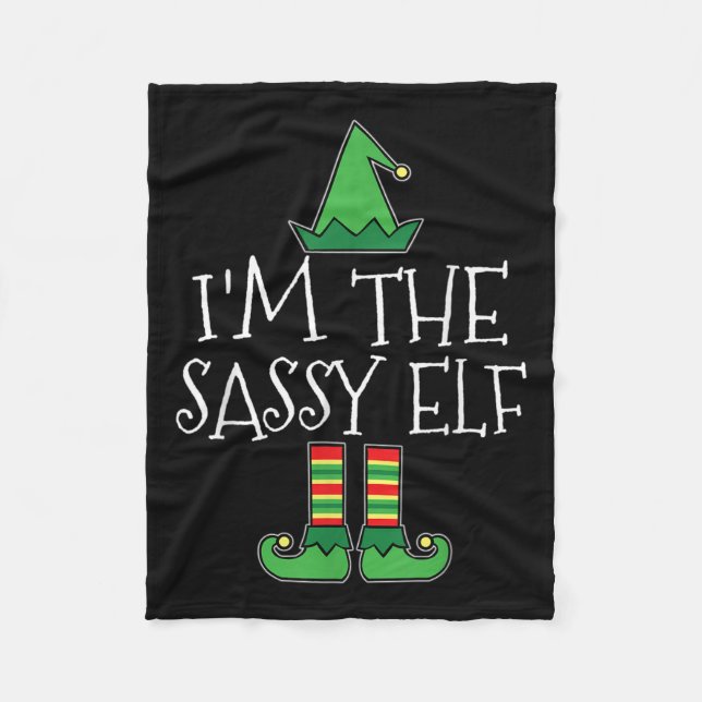 I'm The Sy Elf Matching Family Group Christmas T S Fleece Blanket (Front)