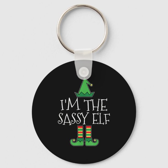 I'm The Sy Elf Matching Family Group Christmas T S Keychain (Front)