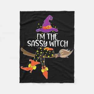 Im The Sy Witch Halloween Matching Group Costume  Fleece Blanket