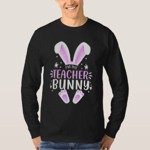 I'm The Teacher Bunny Easter Day Rabbit Family Mat T-Shirt