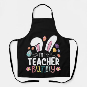 I'm The Teacher Bunny Easter Matching Apron