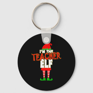 I'm The Teacher Elf Christmas Matching Elves Famil Keychain