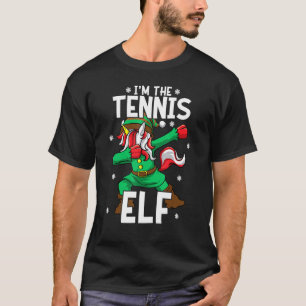 Im The Tennis Elf Unicorn Tennis Player Girls Chri T-Shirt