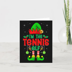 I'm The Tennis Elf - Xmas Party Tennis Player Chri Card