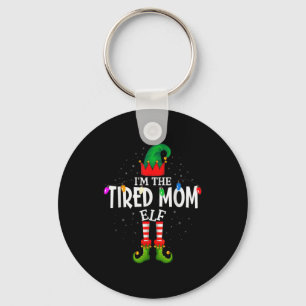 I'm The Tired Mom Matching Christmas Family  Keychain