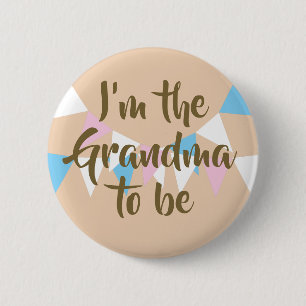 I'm the to be Bunting Baby Shower / Sprinke 2 Inch Round Button