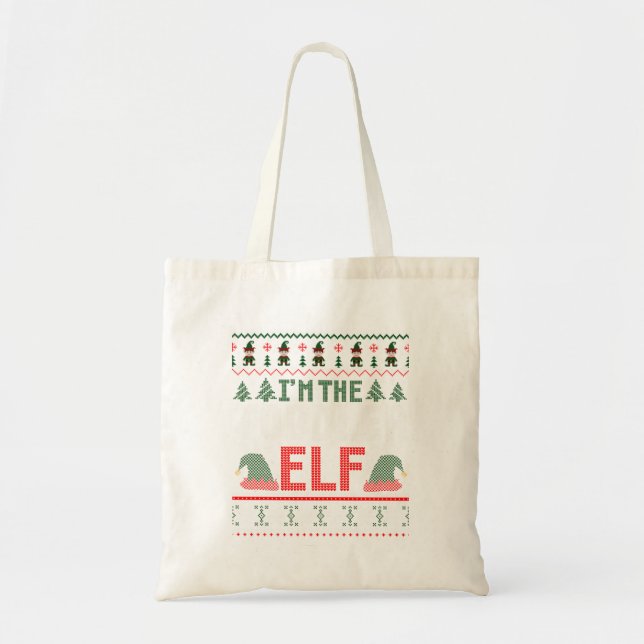 I'm The Toddler Elf Christmas Matching F Tote Bag (Front)