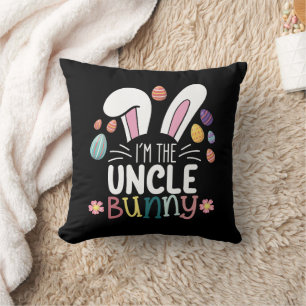 I'm The Uncle Bunny Easter Family Matching Throw Pillow