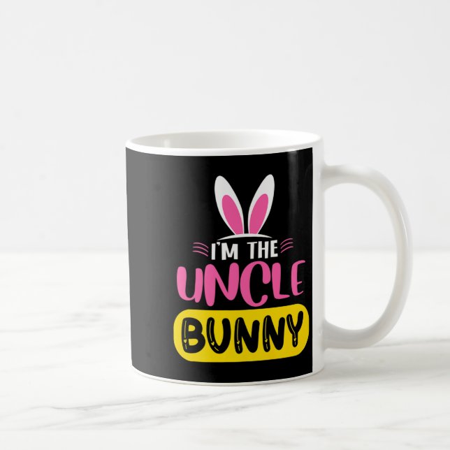 Im The Uncle Bunny Rabbit Ears Egg Funny Easter D  Coffee Mug (Right)