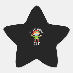 I'm The Uncle Elf   Funny Christmas Gift For Uncle Star Sticker