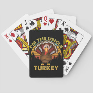 I'm The Uncle Turkey Family Matching Thanksgiving Playing Cards