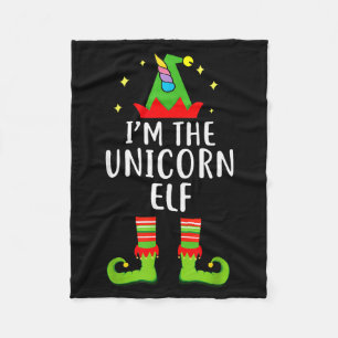 I'm The Unicorn Elf Matching Family Group Christma Fleece Blanket