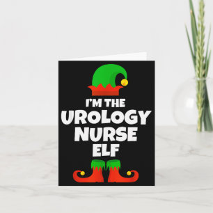 I'm The Urology Nurse Elf Family Pajama Christmas  Card