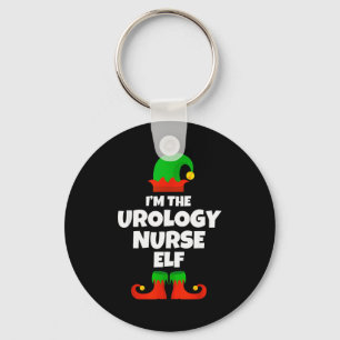 I'm The Urology Nurse Elf Family Pajama Christmas Keychain