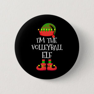 I'm The Volleyball Elf Christmas Holiday Elf Squad 2 Inch Round Button