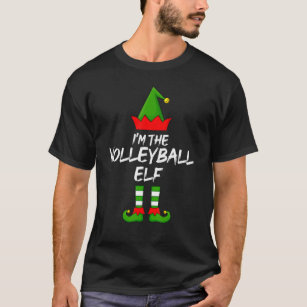 I'm The Volleyball Elf Matching Family Elf Christm T-Shirt