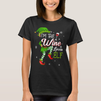 I'm The Wine Lover Elf Matching Family Christmas T-Shirt