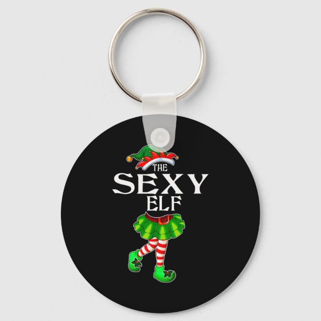 I'm The Y Elf Christmas Matching Family Group Funn Keychain (Front)