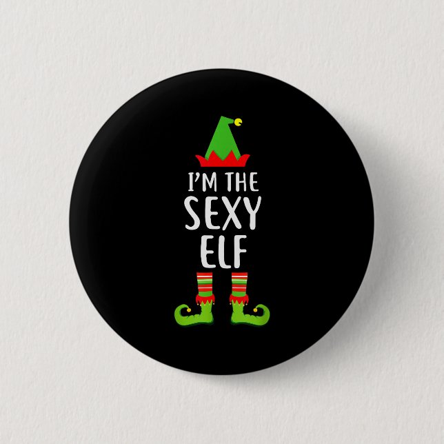 I'm The Y Elf Matching Family Group Christmas T Sh 2 Inch Round Button (Front)