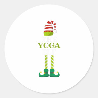 I'm The Yoga Elf Christmas Pajama Classic Round Sticker