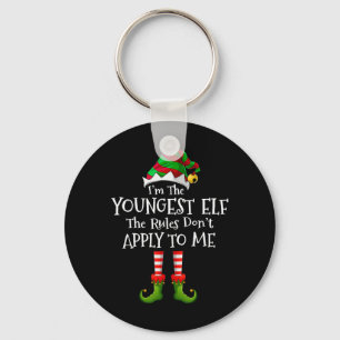 I'm The Youngest Elf Rules Don't Apply To Me Match Keychain