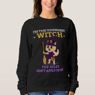 I'm The Youngest Witch Rules Don't Sibling Hallowe Sweatshirt