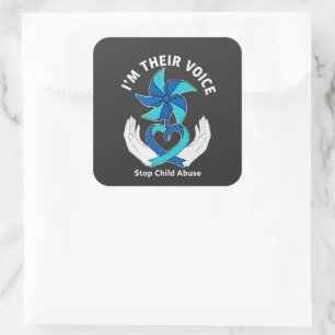 I'm Their Voice - Child Abuse Prevention Awareness Square Sticker