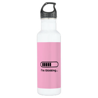 I'm Thinking... Loading Progress Bar Pink Minimali 710 Ml Water Bottle