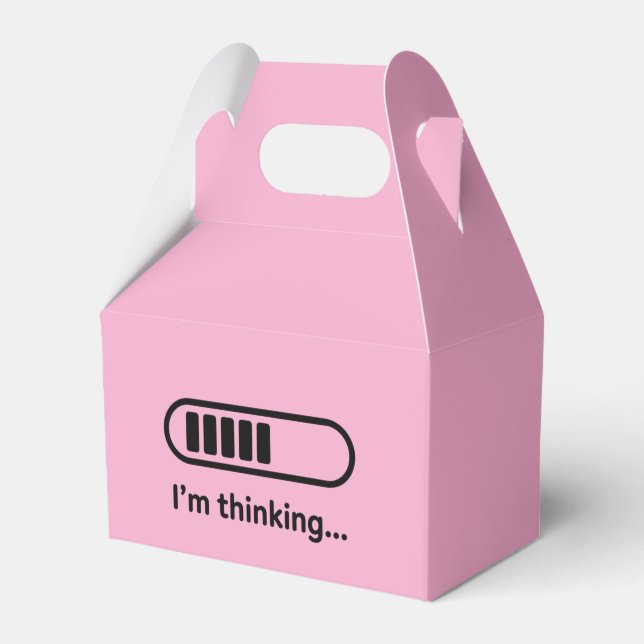 I'm Thinking... Loading Progress Bar Pink Minimali Favor Box (Front Side)