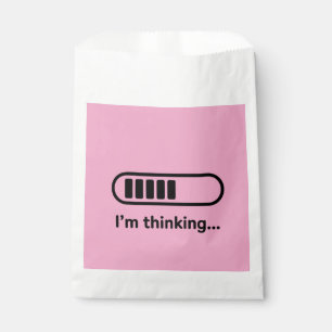 I'm Thinking... Loading Progress Bar Pink Minimali Favour Bag