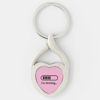I'm Thinking... Loading Progress Bar Pink Minimali Keychain